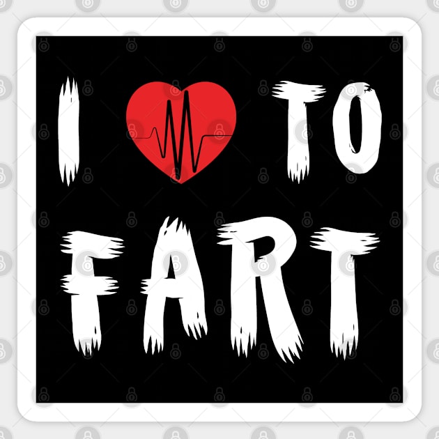 Man I Heart To Fart Sticker by SHB-art